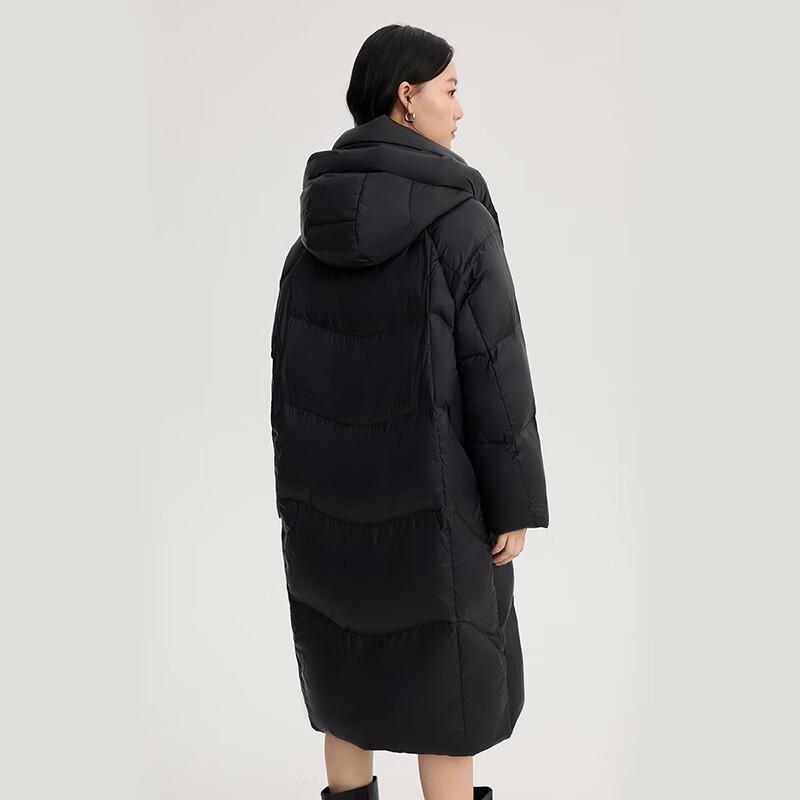 Ailaiyi Women's Long Goose Down Commuter Jacket with Detachable U-Pillow