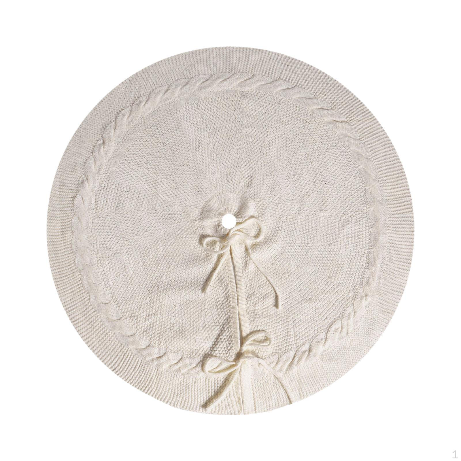 

Фартук и коврик для рождественской елки для сезонного украшения White 24 Inch