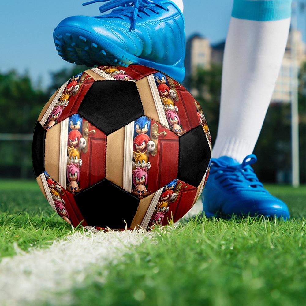 1pc Sonic the Hedgehog Football Soccer Ball Size 5 Indoor Soccer Ball Fashion Colorful Backyard Game -Great For Sports Fans Gift HE41