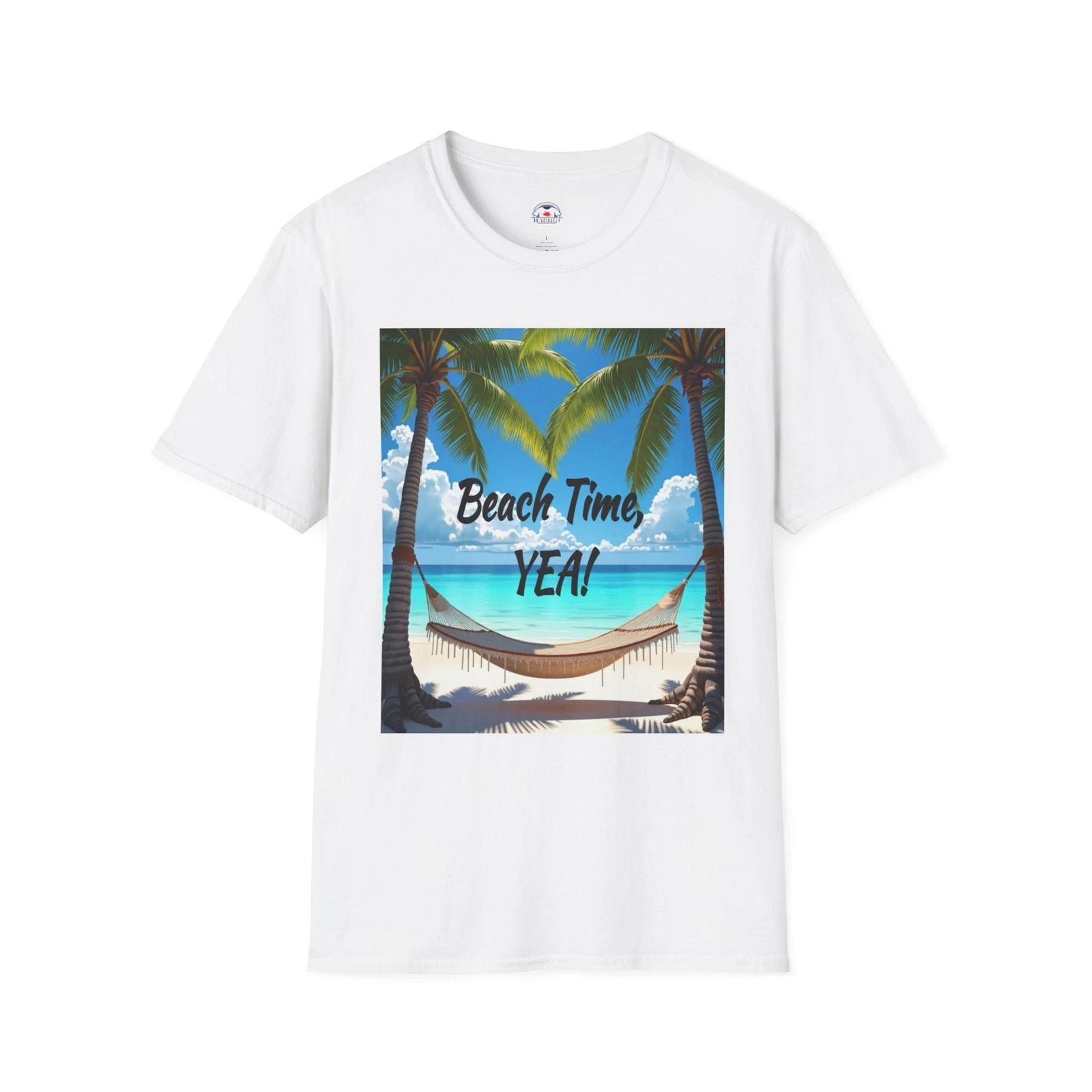 Beach Time Unisex T-Shirt Summer Vibes Tee Vacation Shirt Relaxing Apparel Gift S