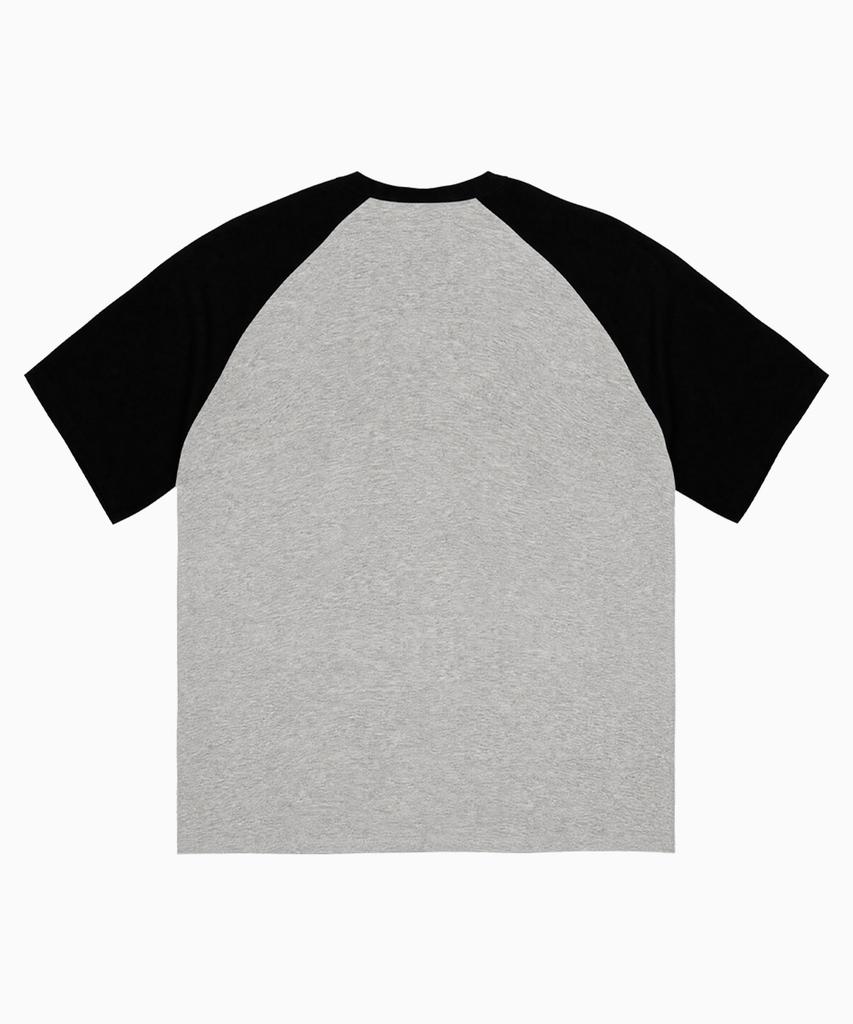 Peulonteuakaibeulaeb Frt Heavyweight Raglan Short Sleeve T-Shirt [Melange Grey]