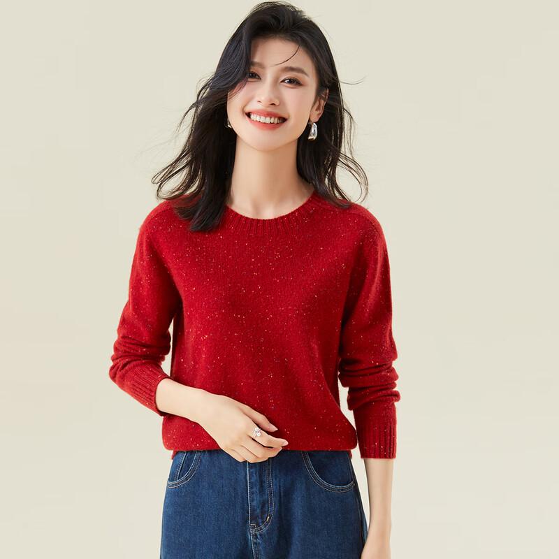 Women's Thick Merino Wool Round Neck Sweater