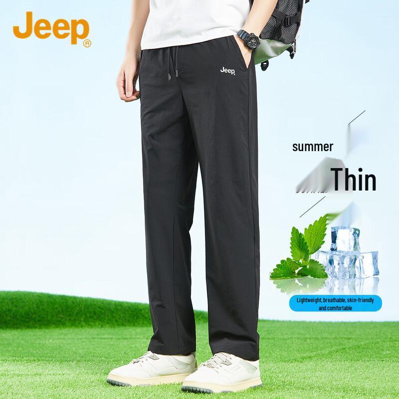JEEP Men s Summer Straight-Leg Casual Trousers 4XL