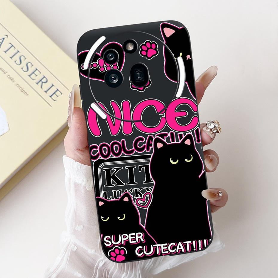 Fashion Design Phone Case For Nothing Phone (3a) Pro Phone3a Black Silicone Soft Cover For NothingPhone 3a 3 a Pro Cases Bumper