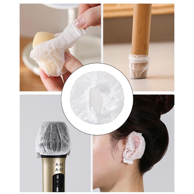80Pcs Disposable Luggage Wheel Protectors Antislip Wear Resistant Elastic Nonwoven Fabric Covers for Suitcase Wheels