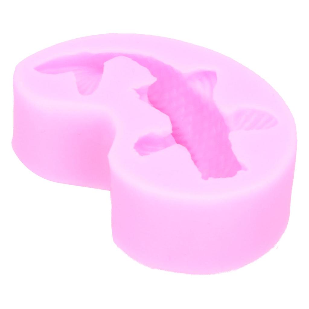 Goldfish Shape Mold DIY Liquid Silicone Fondant Mold Cake Chocolate Decoration MoldPink