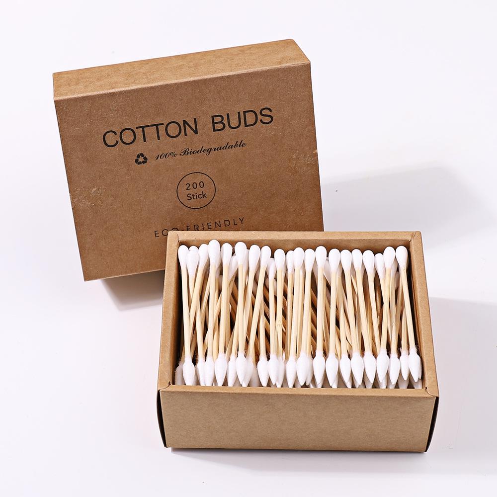 Drawer-style Double-Ended Cotton Swabs: Crafted from premium, eco-friendly cotton, these disposable swabs offer natural cleanliness.