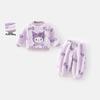 Girls' Plush Warm Pajama Set