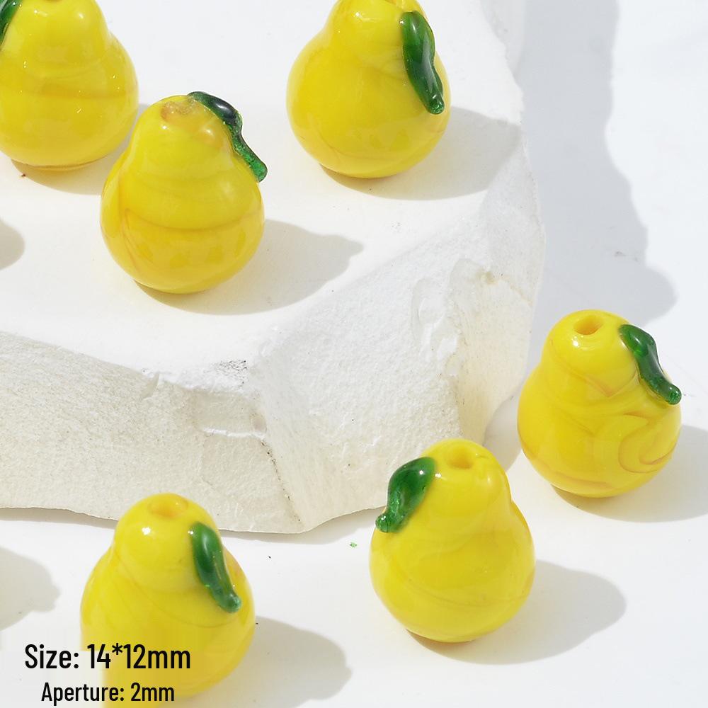 Creative Glass Fruit Beads for Handmade DIY Strawberry Apple Jewelry Necklace and Bracelet Accessories