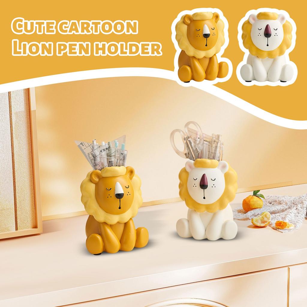 Cute Cartoon Shape Workstation Living Room Study Decoration Pen Holder Resin Ornaments Children's Day Gift For Girlfriends