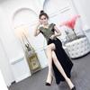 Chinese Toast Dress Bride Red New Spring Fish Tail Thin Wedding Cheongsam Evening Dress Women's Long Summer