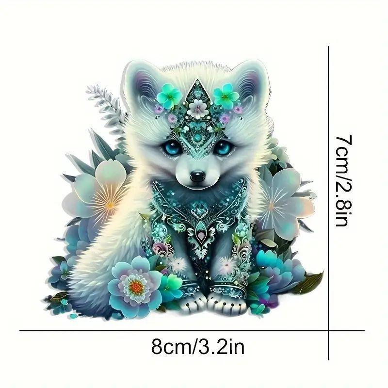 Fox Green Adorable Acrylic Car Hanging Ornament Cartoon Style For Decoration Interior