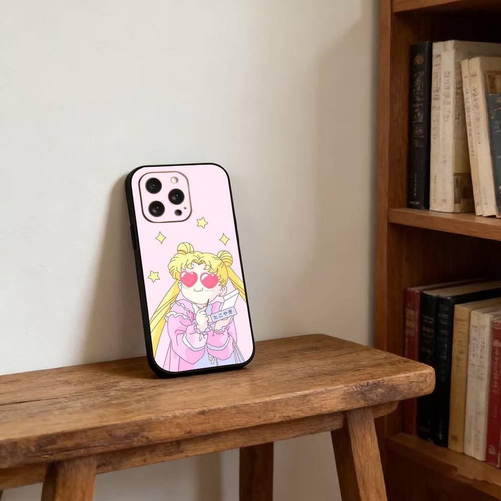 

Мультяшный Чехол для Телефона S-Sailor M-Moons Для iPhone17,16,15,14,13,12,11 Plus,Pro Магнитный с Беспроводной Зарядкой Magsafe iPhone12ProMax