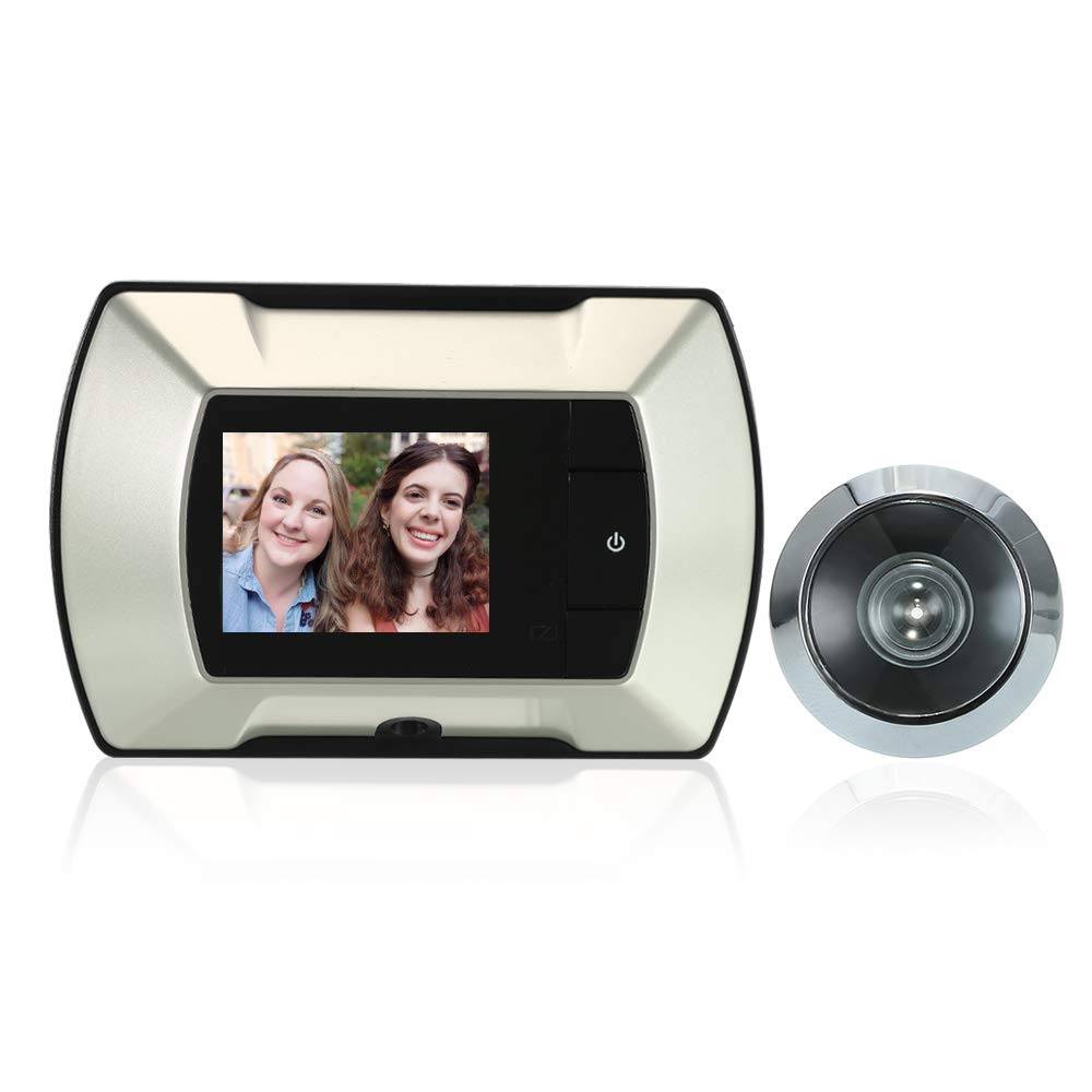 

Door Peephole Viewer, 2.4 TFT LCD Visual Monitor, Door Peephole Viewer Camera, Digital Electric Peephole Doorbell Monitor, Beige, 1 Pack