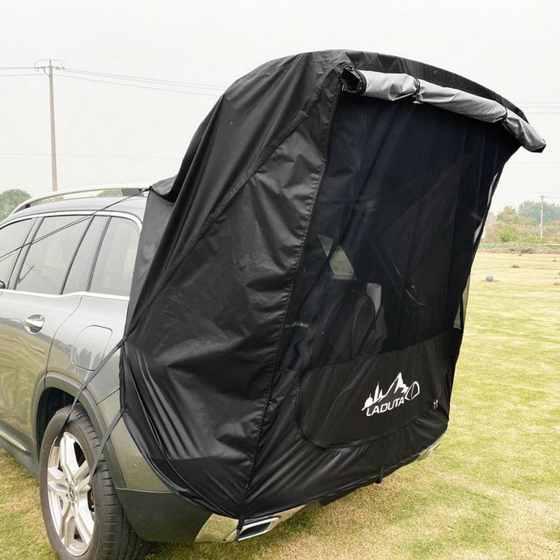Portable SUV Trunk Tent Silver-coated Fabric PU3000 Car Tent Rainproof Camping Shade Awning Auto External Accessories
