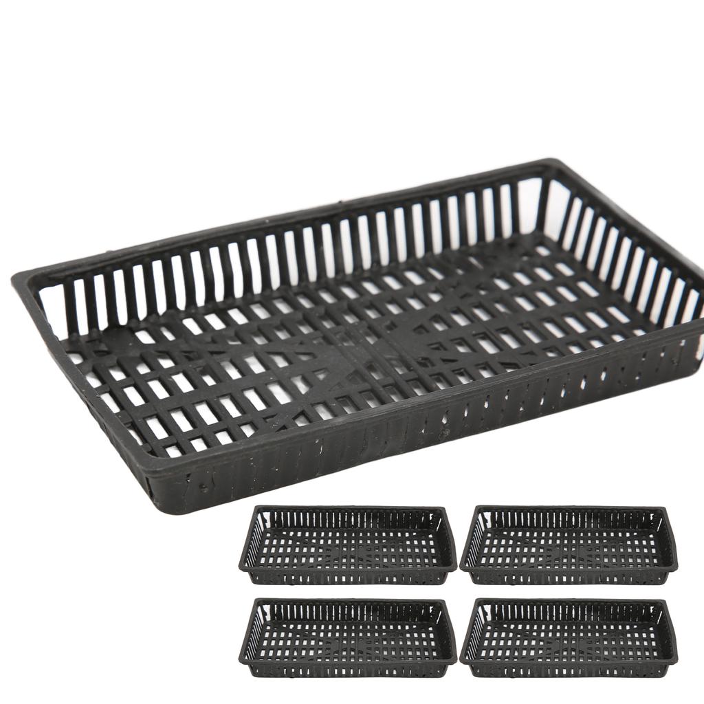 5PCS Fish Tank Planting Basket Plastic Hydroponic Net Pots for Aquarium Plants Cultivation