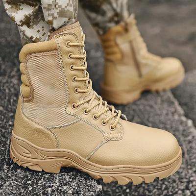 Botas Tácticas para Hombre Tobillo Casual Más Bota del Desierto Zapatos de Escalada Militares Impermeables Exteriores Alta Calidad Marca del Ejército Zapatos de Senderismo