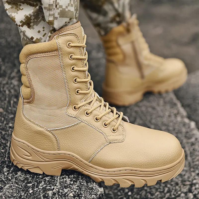 Men Tactical Boots Ankle Casual Plus Desert Boot Climbing Shoes Military Waterproof Outdoor High Quality Army Brand Hiking Shoes