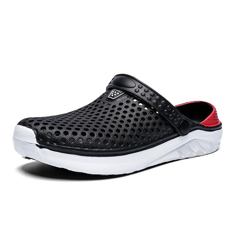 

Модные пляжные сандалии унисекс, тапочки на толстой подошве, водонепроницаемые нескользящие сандалии, шлепанцы для женщин и мужчин 39 чёрный