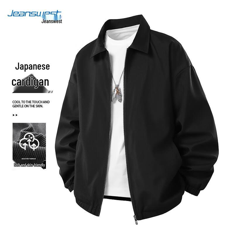 Мужская повседневная куртка с лацканами JEANSWEST L чёрный