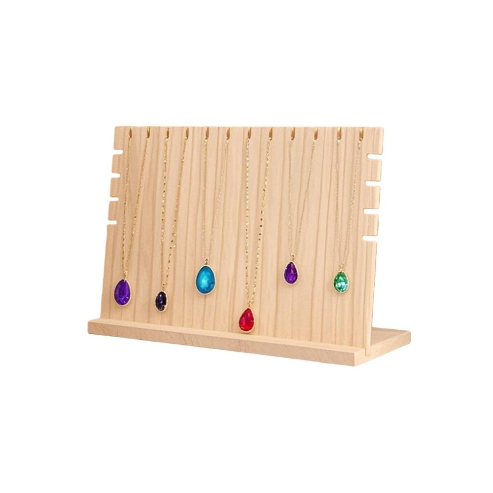 Wood Wooden Necklace Display Rack Hanging Necklace Jewelry Holder  Women