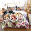 Colorful Group Graphic Love Live School Idol Anime Bedding Set Duvet Cover With 2 Pillowcases Teen Girly Bedroom Decor