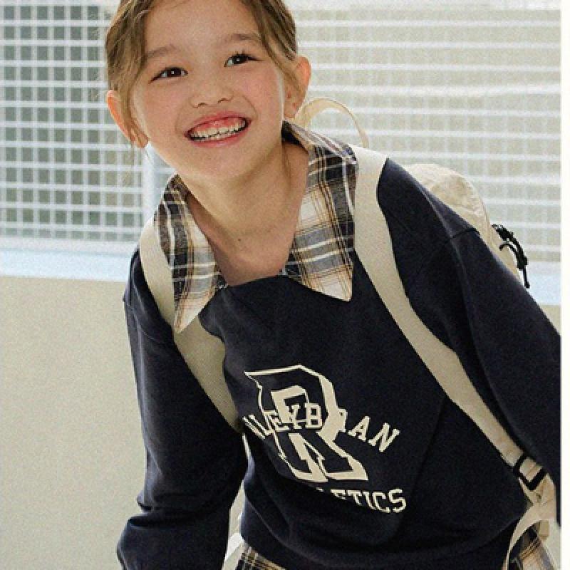  Olivan  School Symbol Skirt Top And Bottom Suit  Navy 