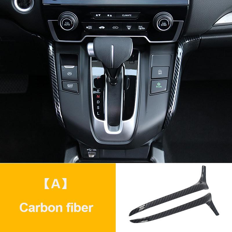 Für Honda CRV CR-V 2017 2018     ABS Kohlefaser Auto Schalthebel Panel Becherhalter Abdeckung Zierleisten Zubehör