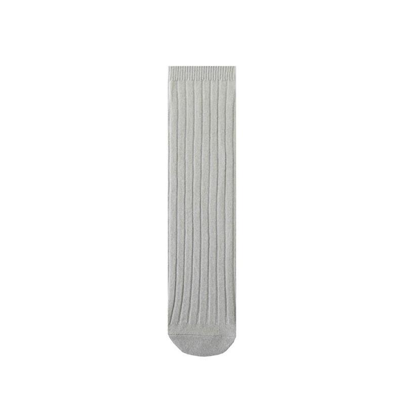 Soft Cotton Ribbed Knee High Socks for Baby Toddler Kids Breathable Solid Long Leg Warmers for Newborn Boys and Girls