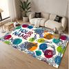 Fish Ocean Theme Soft Crystal Velvet Rug Custom Name & Text Print Non Slip Floor Rug for Bedroom Living Room