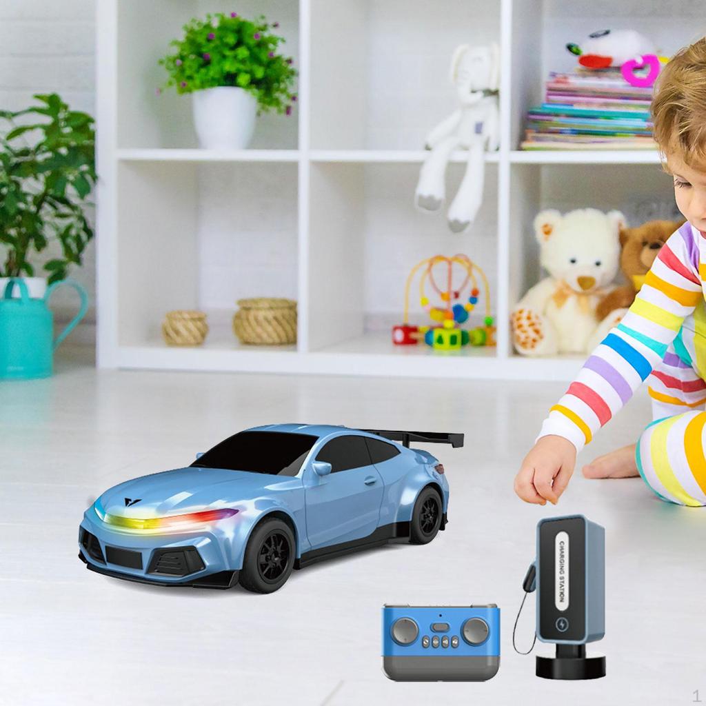 1:16 Remote Control Car Fast RC LED Lights Sound,with Charging Post,Sports,High Speed Sport