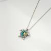 Luxury Female Sea Turtle Animal Pendant Necklace Vintage Silver Color Wedding Jewelry For Women