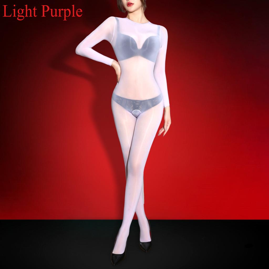 Damen Sexy Dessous Ganzkörper Bodysuit Hinten Offen Catsuit Öl Glänzend Bodystocking Große Größen 5D Uniform Versuchung Erotischer Leotard