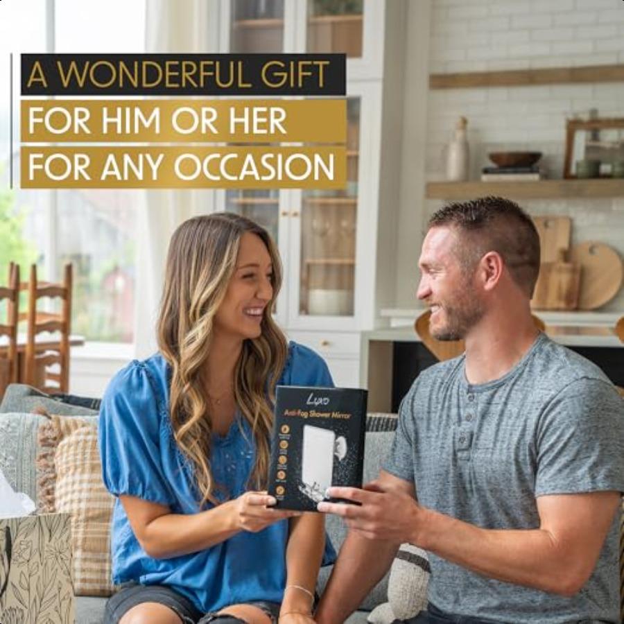 Shower Mirror Shower Mirror Fogl for Shaving with a Removable Razor Holder Shaving Mirror for Shower with a Powerful Suction Cu