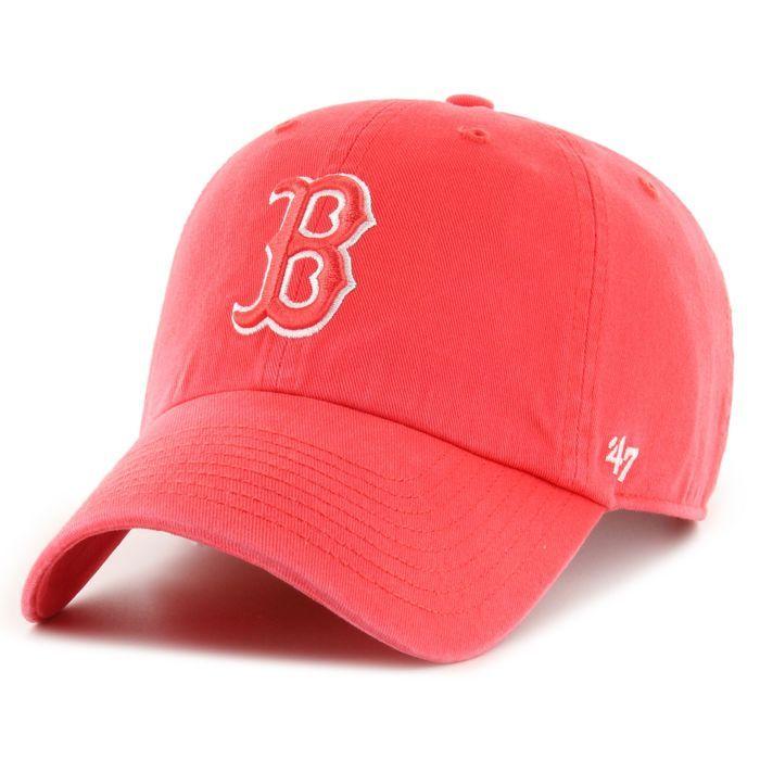 Casquette - 47 BRAND - CLEAN UP - Rouge - 100% coton - Décontractée pour fans Boston Red Sox