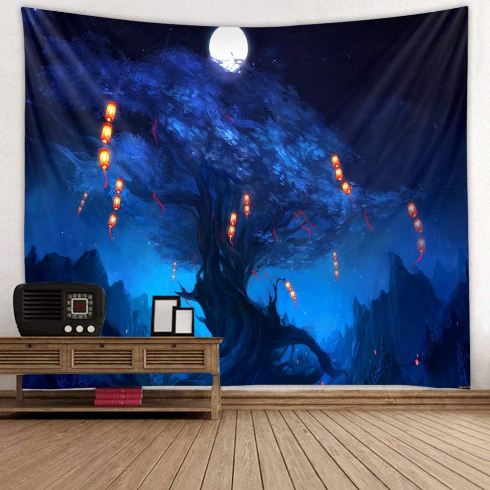 Llamazing Forest Tapestry Home Decor Landscape Tapestry Living Room Bedroom Decoration Magic Curtain Morning Forest