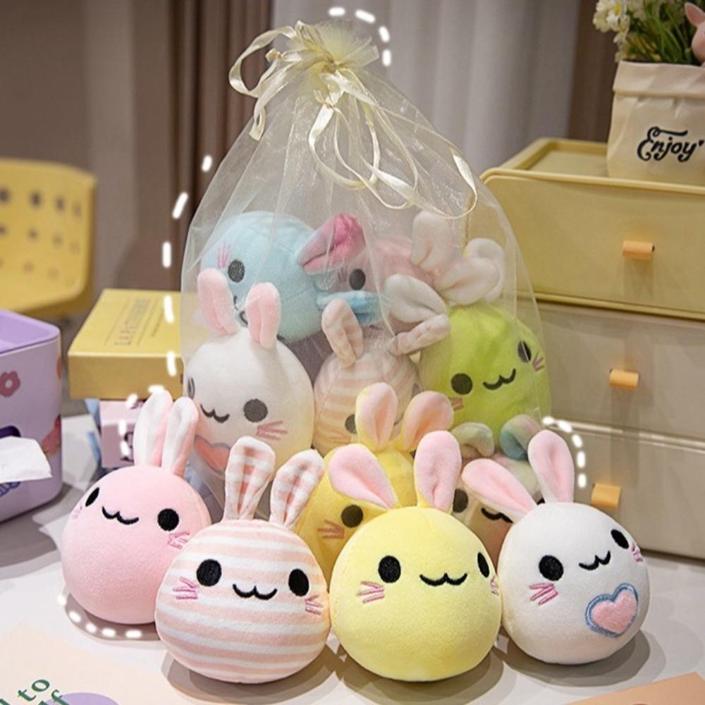9pcs Kawaii 13cm Rabbit Ball Animal Mini Long Ear Bunny Toy