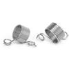 2Pcs Stainless Steel Coiled Knitting Thimble Guide Finger Ring Knitting Crafts Tool Accessories