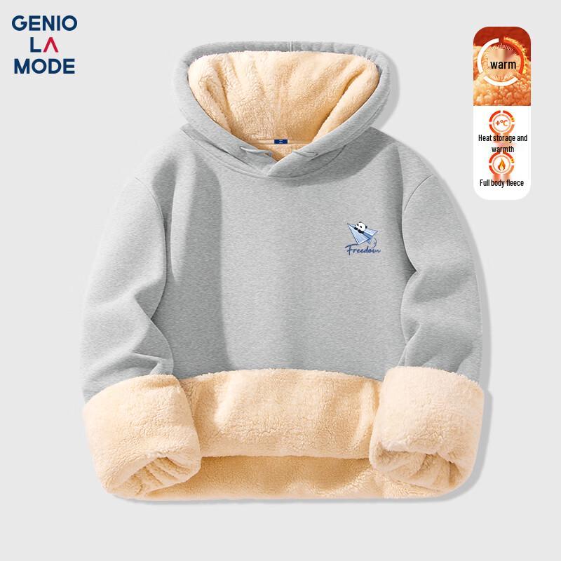 

GENIOLAMODE Men s Heavyweight Fleece-Lined Hooded Sweatshirt 3XL