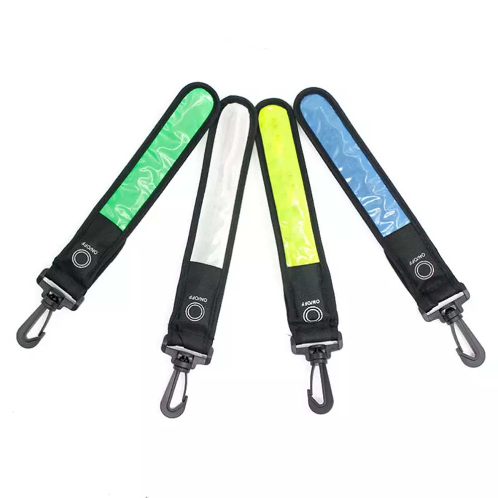 LED Light Reflective Lighting Pendant Reflective Belt Strap Reflective Decor Armband Strap Light