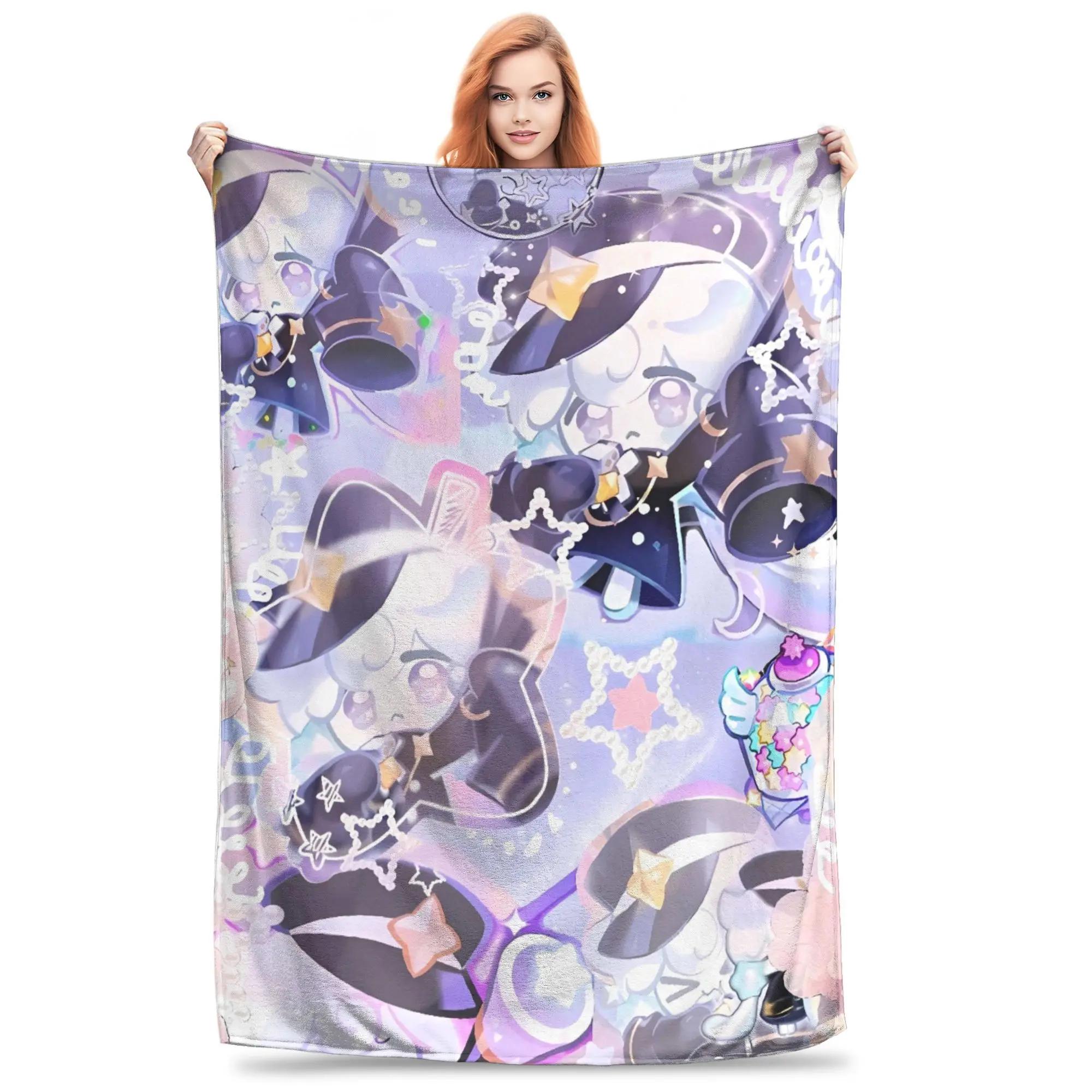 Cookie Run Kingdom Plush Flannel Throw Blanket for Kids Soft Warm Bedroom Bedspread Quality 100x150cm