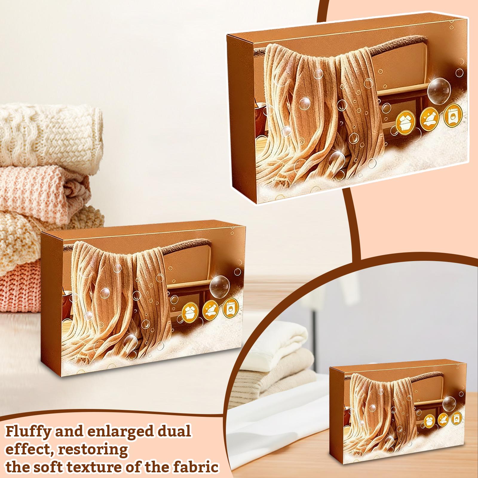 Средство для уменьшения усадки кашемирового свитера, Восстанавливающая шипучая таблетка для шерстяного свитера, Средство для восстановления пушистости ткани свитера One Size