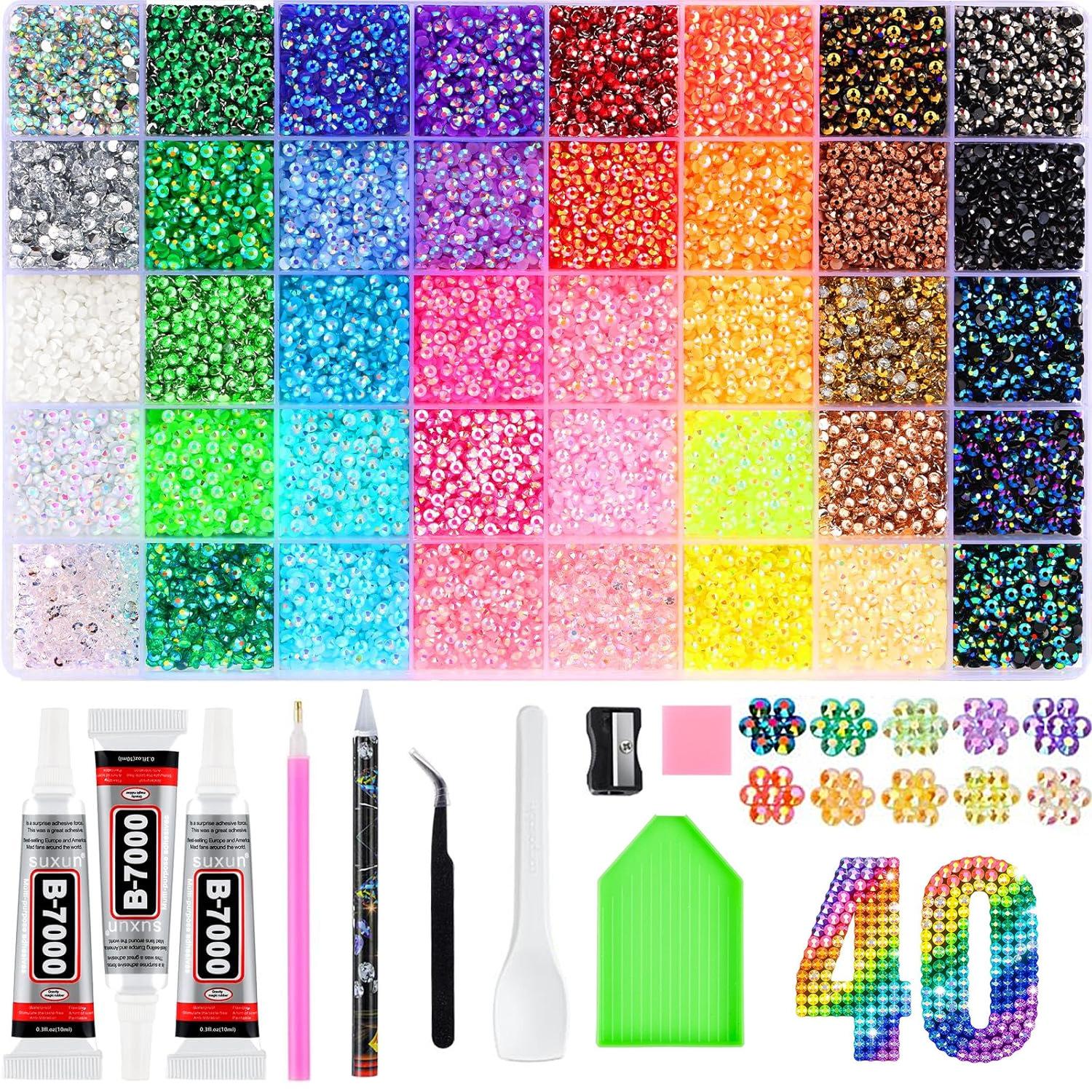 Rhinestones komplekts, ieskaitot rhinestones un instrumentus