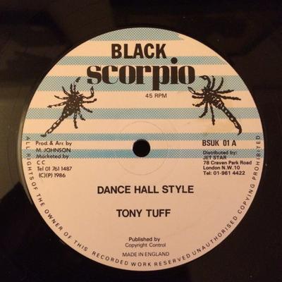 12palcová deska TONY TUFF / GENERAL TREES - Dance Hall Style / Mini Bus BSUK01 Black Scorpio 1986 UK Reggae, Ska & Dub Použitá
