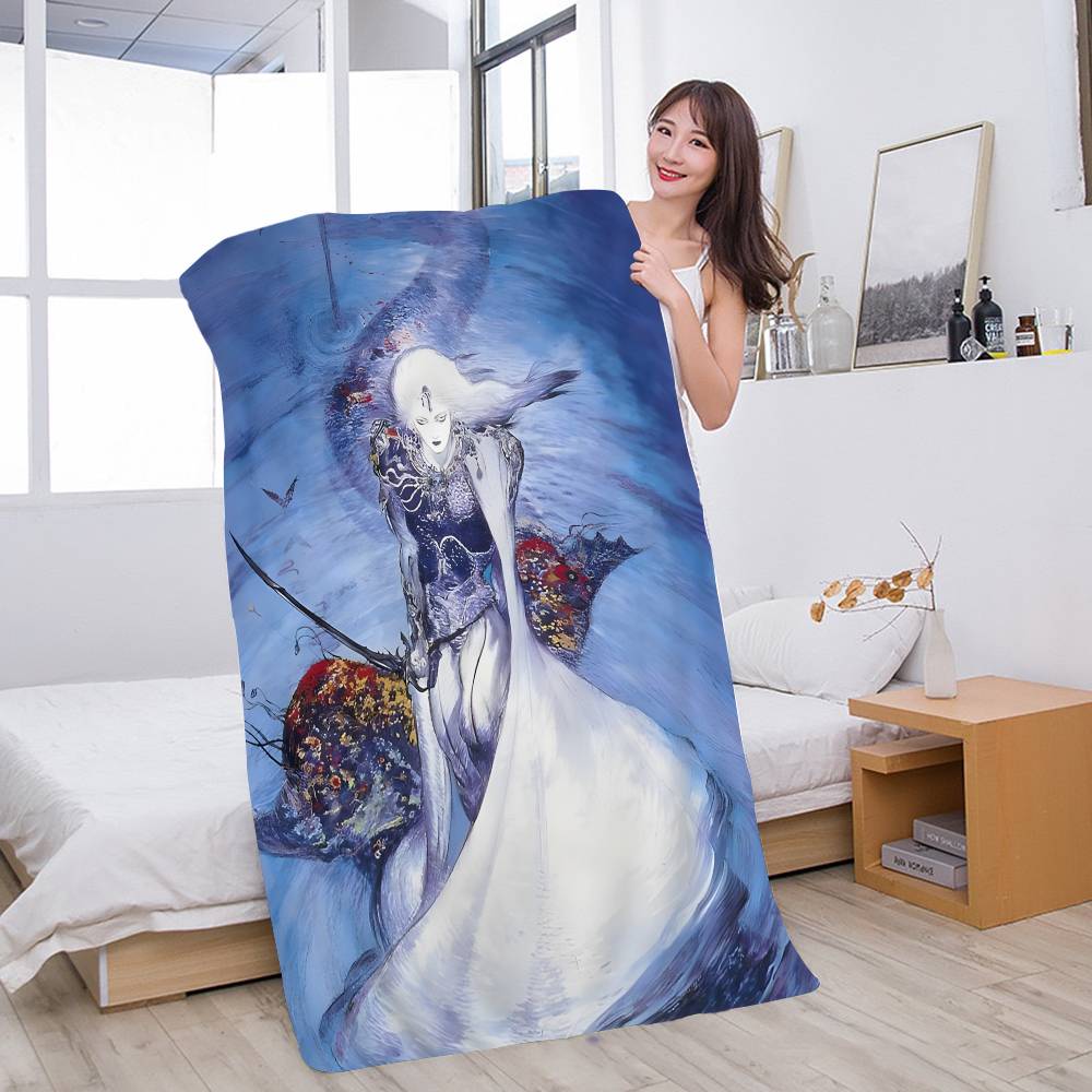 

Y-Yoshitaka Amano Art Anime Beach Swimming Towel Soft Absorbent Washcloth Children s Gifts for Kids Travel Camping Gym W40*H60(CM)