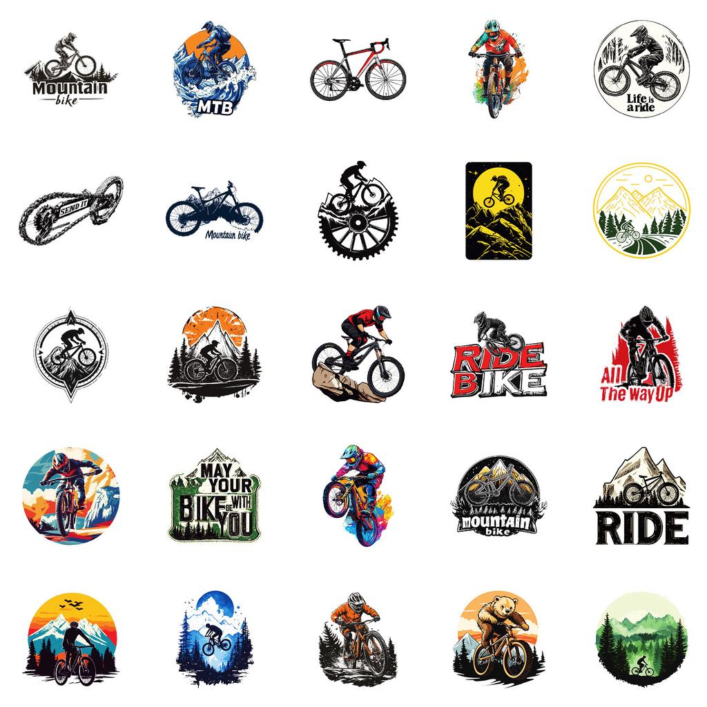 50 Neue Outdoor-Radserie Graffiti-Aufkleber Verschiedene Mountainbike-Dekorationsaufkleber