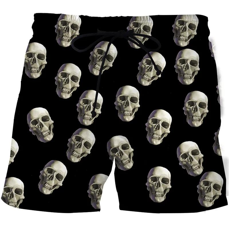 Skull Ghost Horror Skeleton Dark Boxing Shorts Pants 3D Print Fighting Training Unisex Men Women Quick Dry Fitness Gym Sport Workout Casual Streetwear