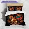 3pcs Duvet Cover Set (1*Duvet Cover + 2*Pillowcase, Without Core), Charizard VS Blastoise Print Bedding Set, Bedroom Decor, All‑Season, Birthday Gift