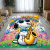 Tappeto Area Antiscivolo Cartoon Cane Snoopy Carino per Soggiorno, Morbido Tappeto per Camera da Letto, Stanza dei Giochi dei Bambini, Divano, Decorazione per la Casa, Zerbino, Regalo