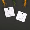 4-Hole Smile Face Earring Display Card - Simple Fashionable Jewelry Tag